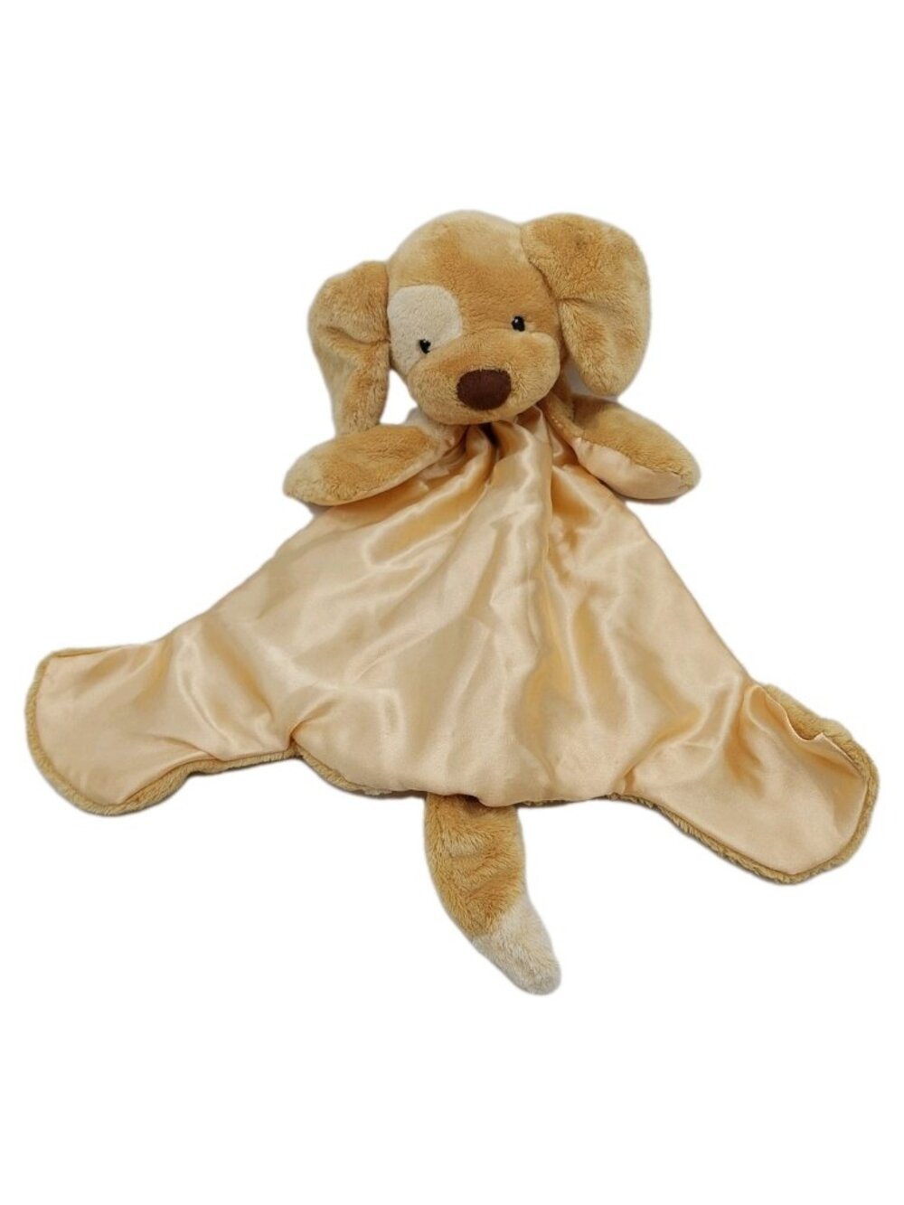 Gund Huggybuddy Spunky Beige Puppy Dog Security Blanket Lovey Plush READ